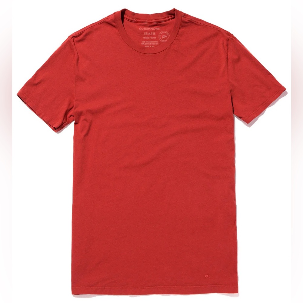 Outerknown S.E.A. Tee Crew Neck - Faded Red / XL